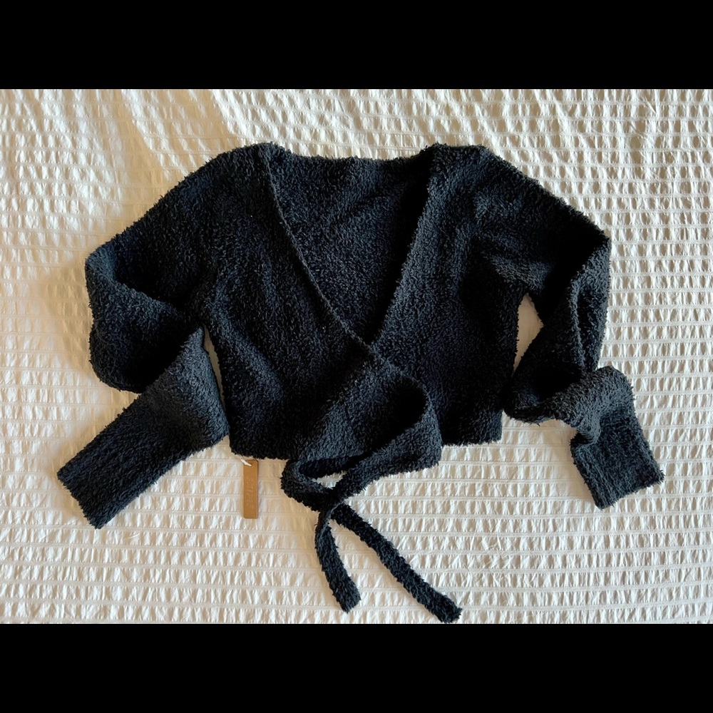 Skim Cozy Knit Wrap Top NWT